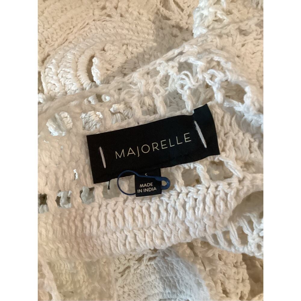 MAJORELLE white crochet boho Lincoln midi Dress size small - Picture 10 of 11